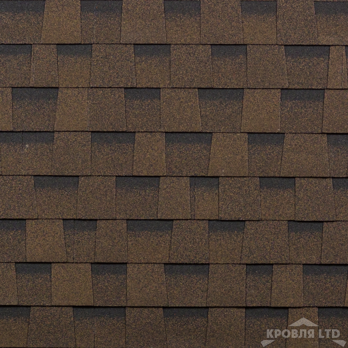 Гибкая черепица Шинглас  коллекция Кантри цвет Коричневый