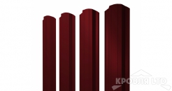 Штакетник Прямоугольный фигурный 0,45 PE-Double RAL 3005 красное вино