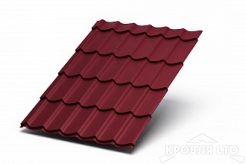 Металлочерепица Супермонтеррей, PURMAN RAL 3005 красное вино, толщина 0,5