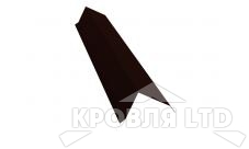 Планка торцевая 80х100, Полиэстер RR 32 темно-коричневый, толщина 0,45