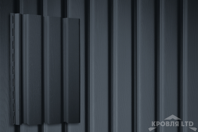 Сайдинг виниловый  GL Рейка Acryl цвет графит 3м