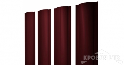 Евроштакетник Круглый 0,45 PE RAL 3005 красное вино