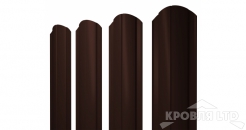 Евроштакетник Круглый фигурный 0,5 Velur20 RAL 8017 шоколад
