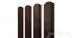 Штакетник Прямоугольный фигурный 0,45 PE-Double RAL 8017 шоколад
