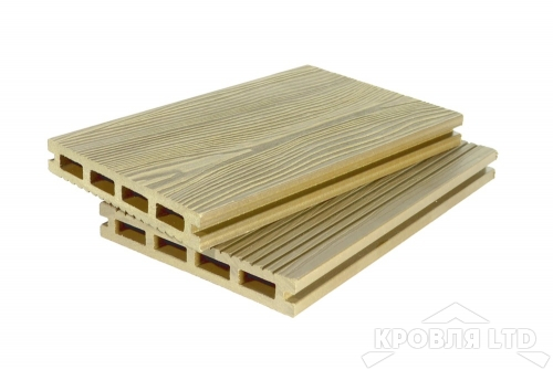 Террасная доска GRAND LINE серия 3Д цвет Золотой 22×140x4000