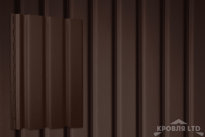 Сайдинг виниловый  GL Рейка Acryl цвет темный дуб 3м