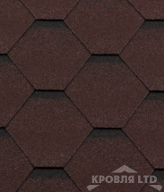 Гибкая черепица Roofshield  серия Classic коллекция Стандарт цвет Коричневый с оттенением