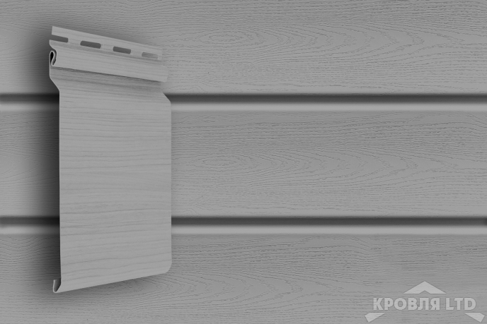 Сайдинг виниловый GL Natural-Брус Standart серый 3,0 м