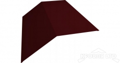 Планка конька плоского 145х145, Полиэстер RAL 3005 красное вино,толщина 0,45